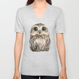 Little Owl V Neck T Shirt