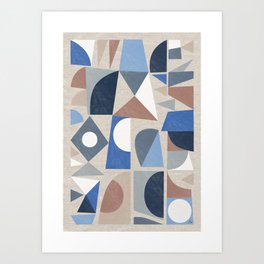 Contemporary abstract geometric art Art Print