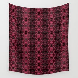 Liquid Light Series 4 ~ Red Abstract Fractal Pattern Wall Tapestry
