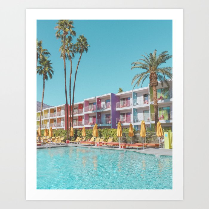 Swimming Pool at The Saguaro Hotel in Palm Springs, California Art Print