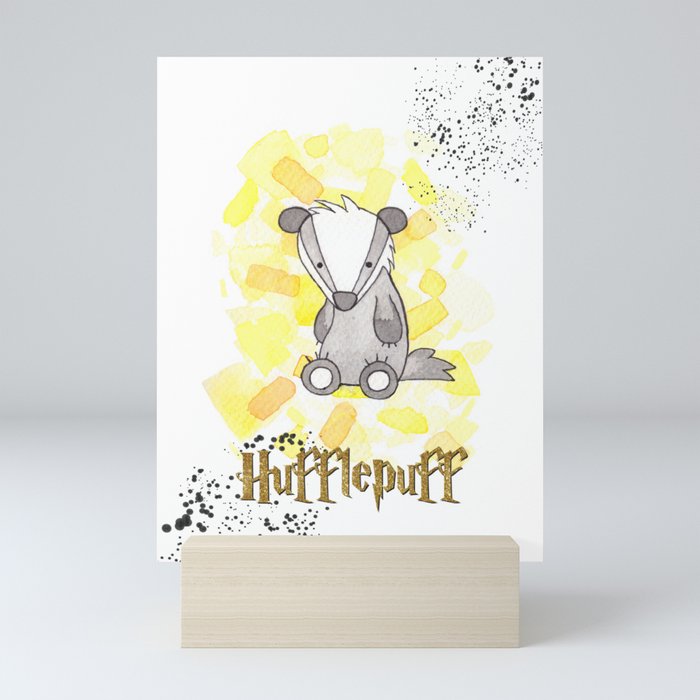 Hufflepuff - H a r r y P o t t e r inspired Mini Art Print