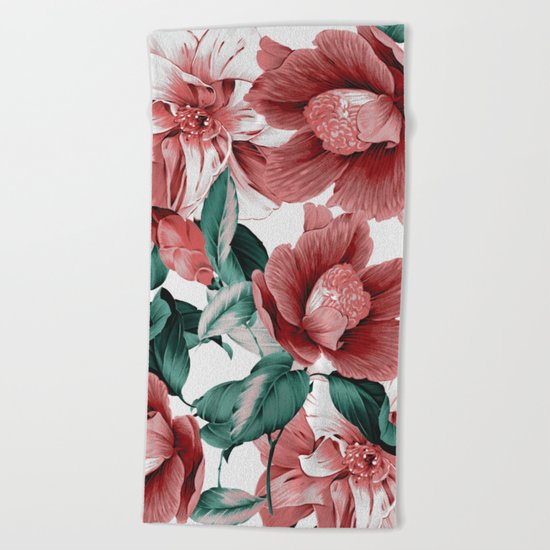 FLOWERS 10b Beach Towel