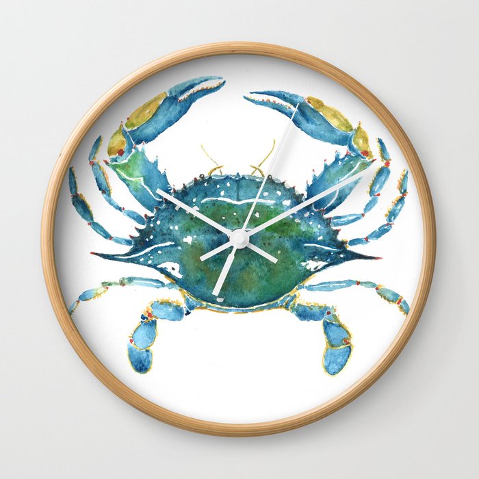 Blue Crab Wall Clock