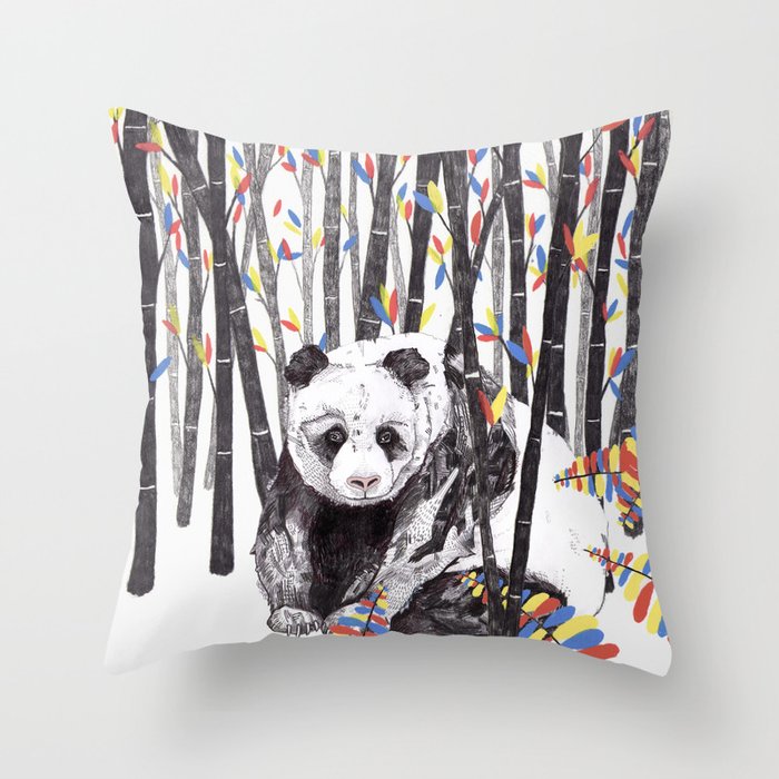 Panda Bear // Endangered Animals Throw Pillow by sandradieckmann Society6