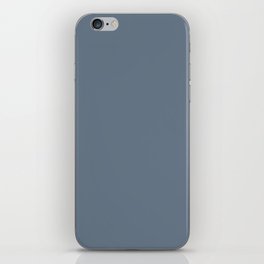 MONTAIN SLATE BLUE SOLID COLOR. PLain Dusty Blue iPhone Skin