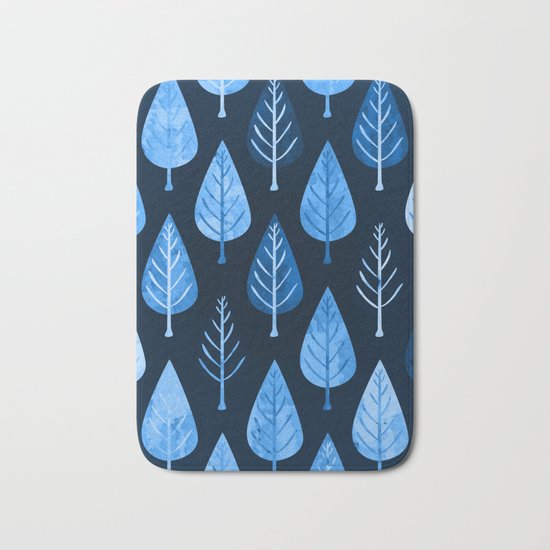 Leaf pattern Bath Mat
