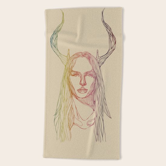 In Line Beach Towel