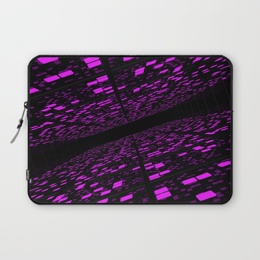 Perspective Surfaces With Random Glowing Tiles Laptop Sleeve by goodwin