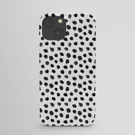 Black & White Dalmatian Pattern iPhone Case