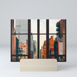 New York City Window #2-Surreal View Collage Mini Art Print