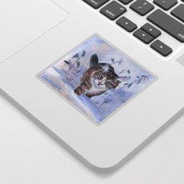 Snow cat Sticker