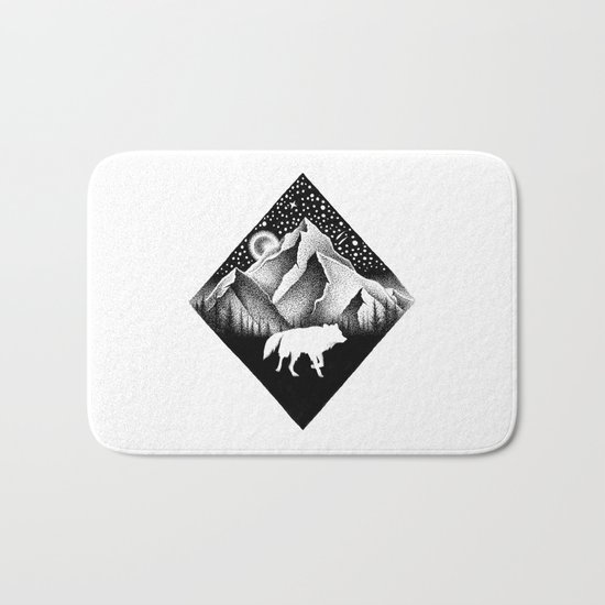 THE LONELY WOLF Bath Mat