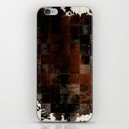 cowhide texture patchwork iPhone Skin