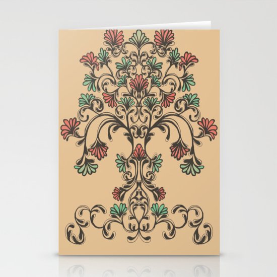 tree pattern Stationery Cards