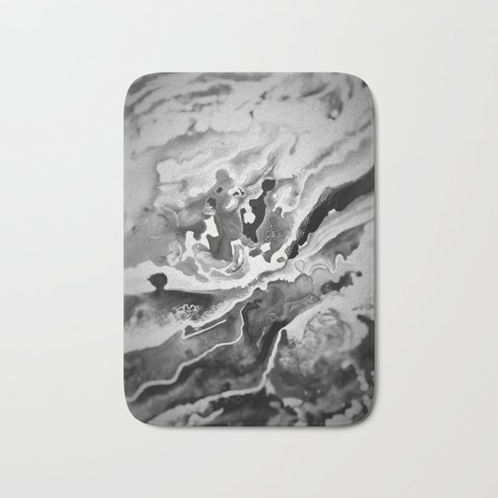 Deep Sea Black Focus Marble Bath Mat