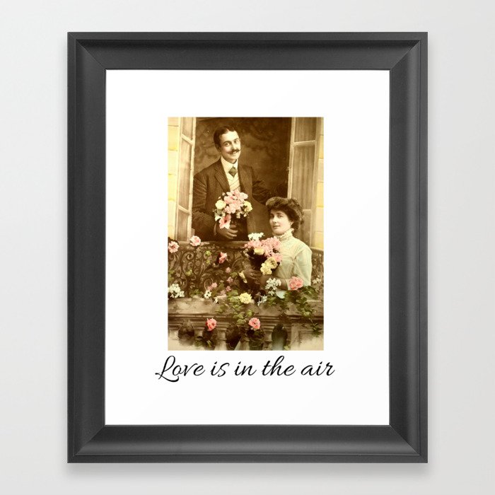 Love is in the air Framed Art Print