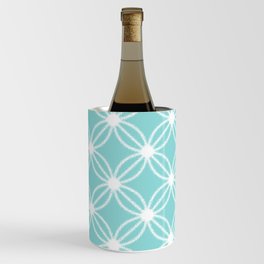 Abstract Circle Dots Mint Wine Chiller