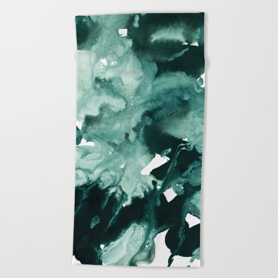 inkblot marble 4 Beach Towel