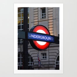 Underground Station | London, United Kingdom Art Print