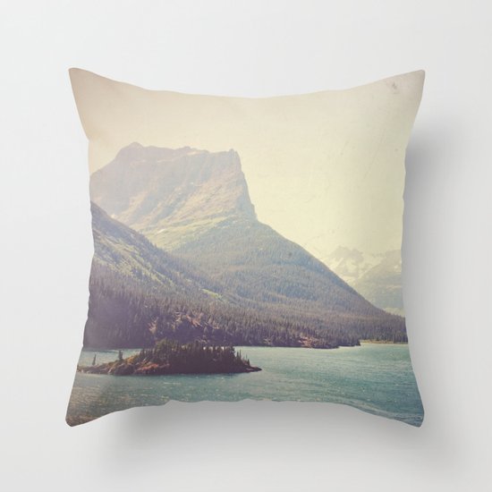 Retro Glacier Throw Pillow