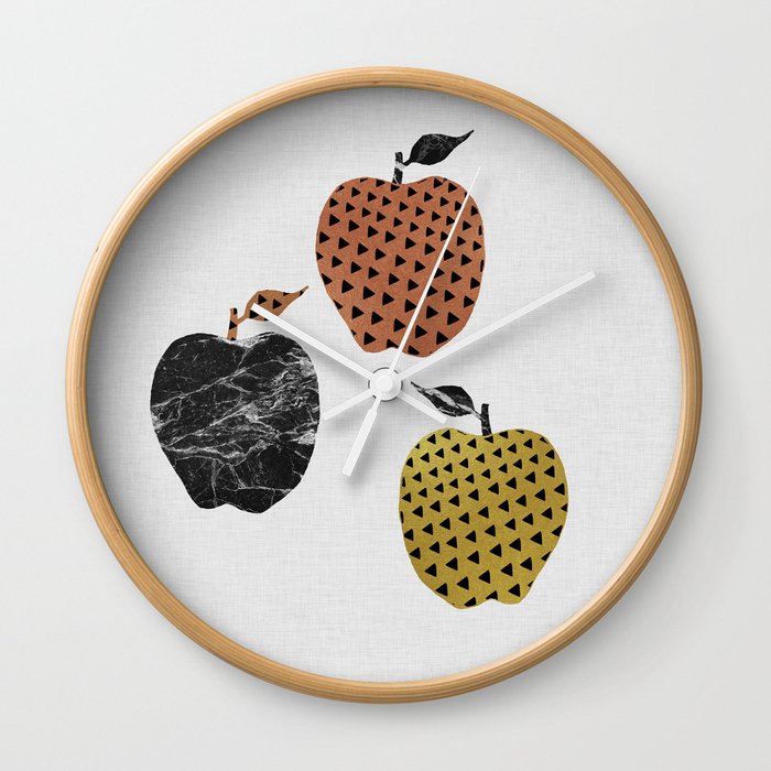 Apples Art Print Wall Clock