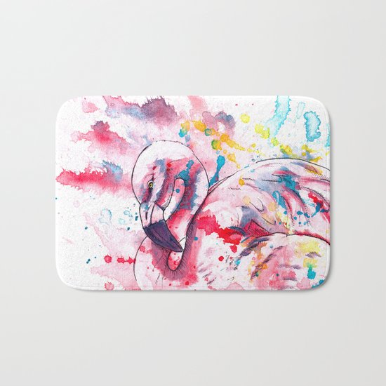 Pink Flamingo Bath Mat