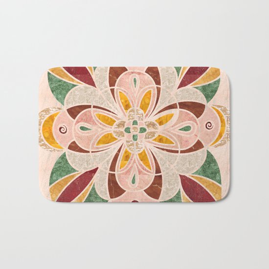 Brown Mandala 04 Bath Mat