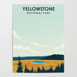 Yellowstone National Park Travel Poster Poster
