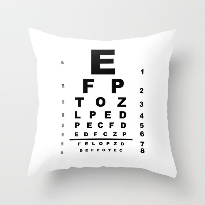 Eye Chart Pillow