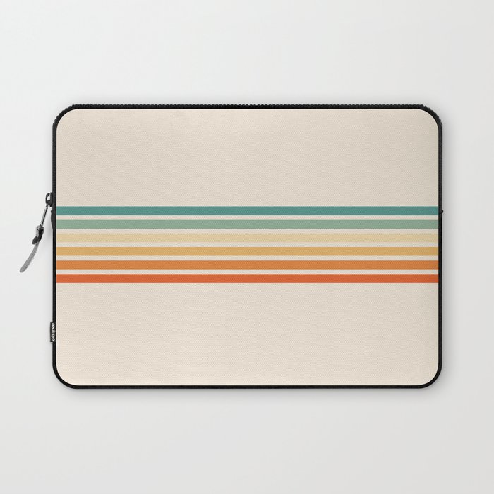 Helema - Classic 70s Vintage Style Retro Stripes Laptop Sleeve