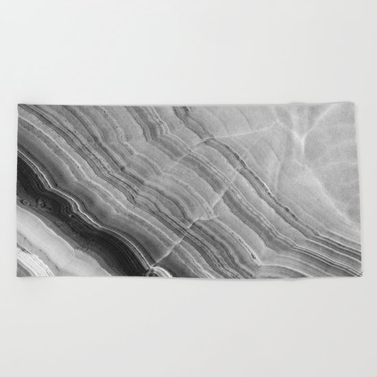 Shades of grey marble Beach Towel