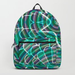 Green spiral abstraction Backpack