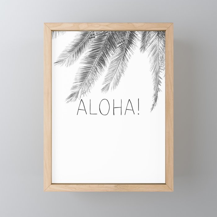 Aloha Palm Tree Framed Mini Art Print