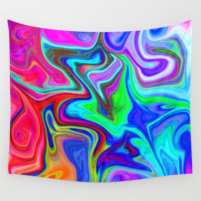 Abstract Colorful Marble Pattern  Wall Tapestry