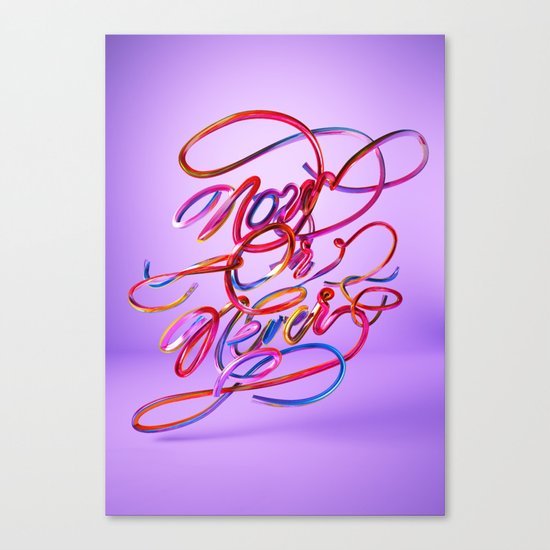 Now Or Never // Typography Canvas Print