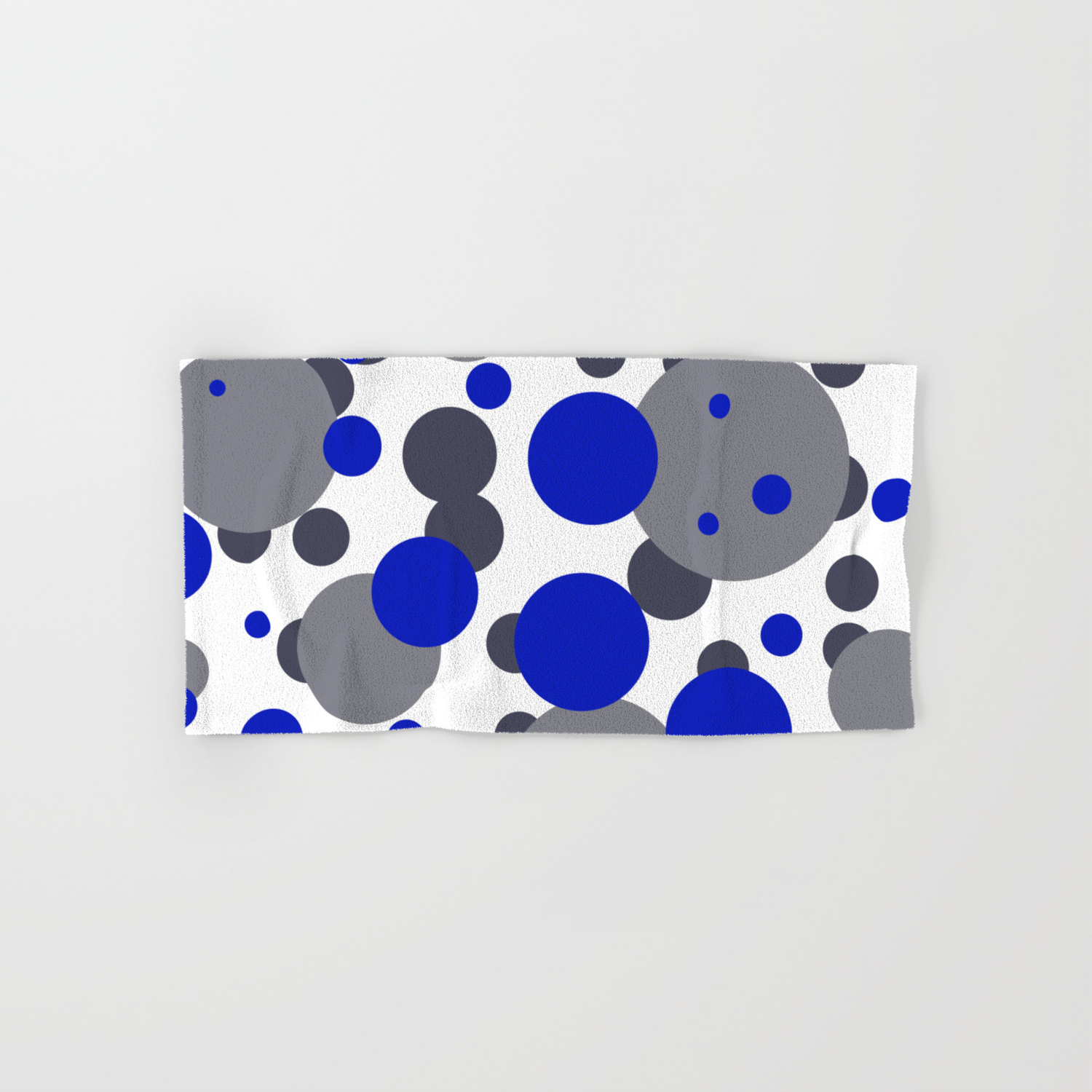 Bubbles Blue Grey White Design Hand Bath Towel By Moveart Society6