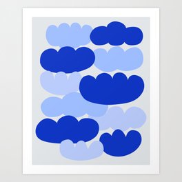 blue clouds Art Print