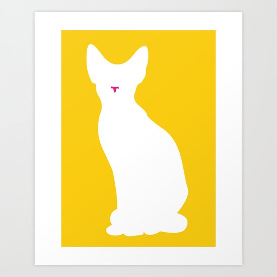 Cat Silhouette Art Print