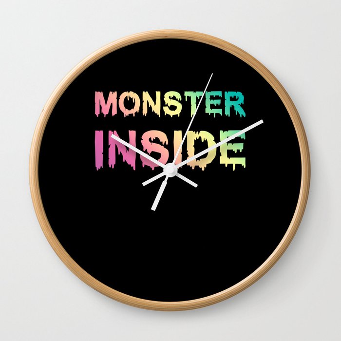 Monster Inside Wall Clock