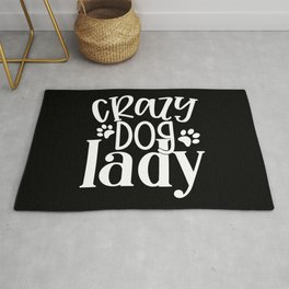 Crazy Dog Lady Funny Pet Lover Womens Area & Throw Rug
