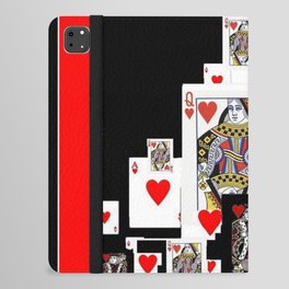 CASINO CARDS ART RED-BLACK DESIGNS iPad Folio Case