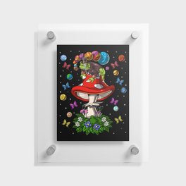 Psychedelic Mushroom Frog Floating Acrylic Print