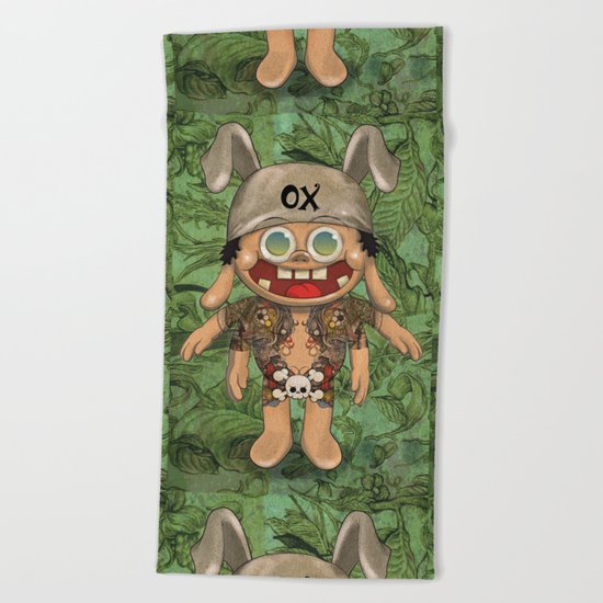 o-x (monster) Beach Towel