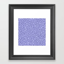 Periwinkle Blue Purple Leopard Animal Print Framed Art Print