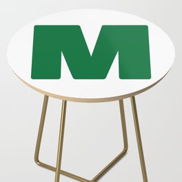 M (Olive & White Letter) Side Table