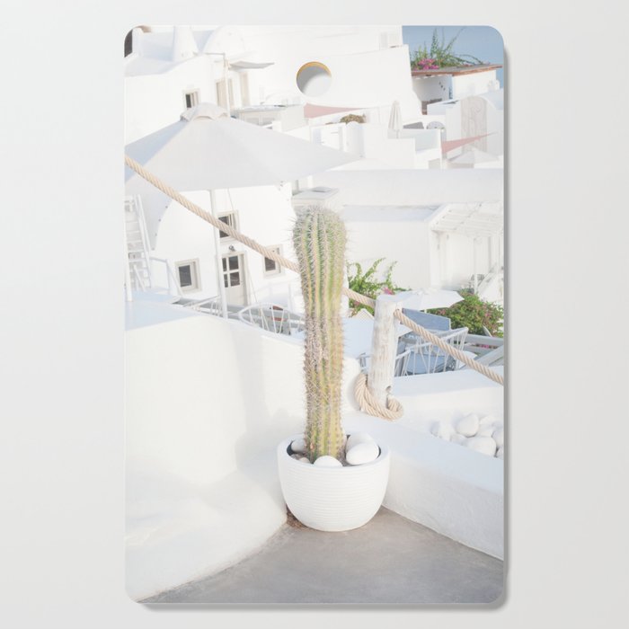 Santorini Cactus Dream #2 #minimal #wall #decor #art #society6 Cutting Board