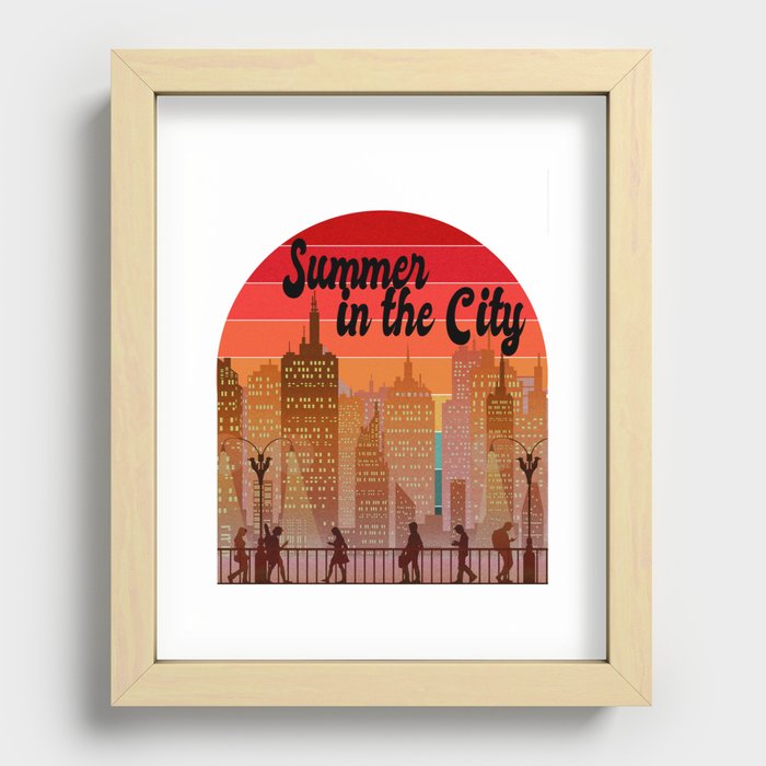 Summer in the City Recessed Framed Print