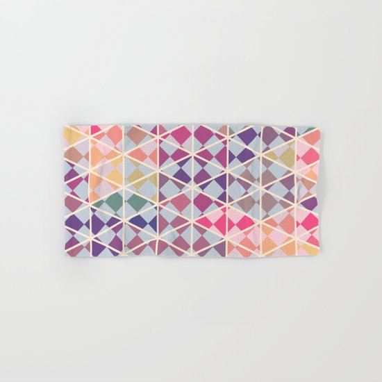 Purple mosaic pattern Hand & Bath Towel