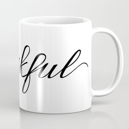Thankful Calligraphy Coffee Mug