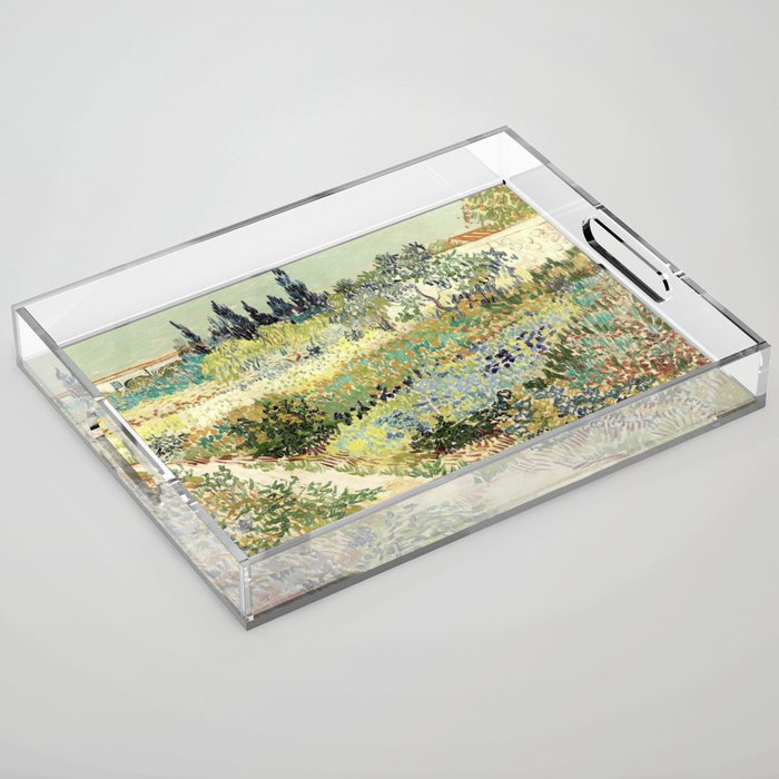 Vincent Van Gogh : Garden at Arles Acrylic Tray